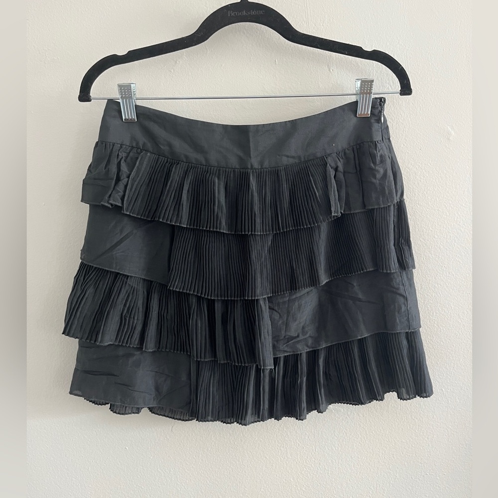 GAP Silk Cotton Blend Ruffle Tiered Mini Skirt